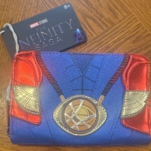 Marvel Infinity Saga Hard Tag Loungefly Blue and Red Wallet
